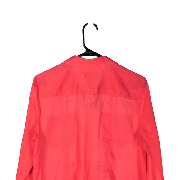 Chico's Women's Shirt Button Up Orange Long Sleeve Blouse Top Size 0 US S/4 NWT - Picture 8 of 10